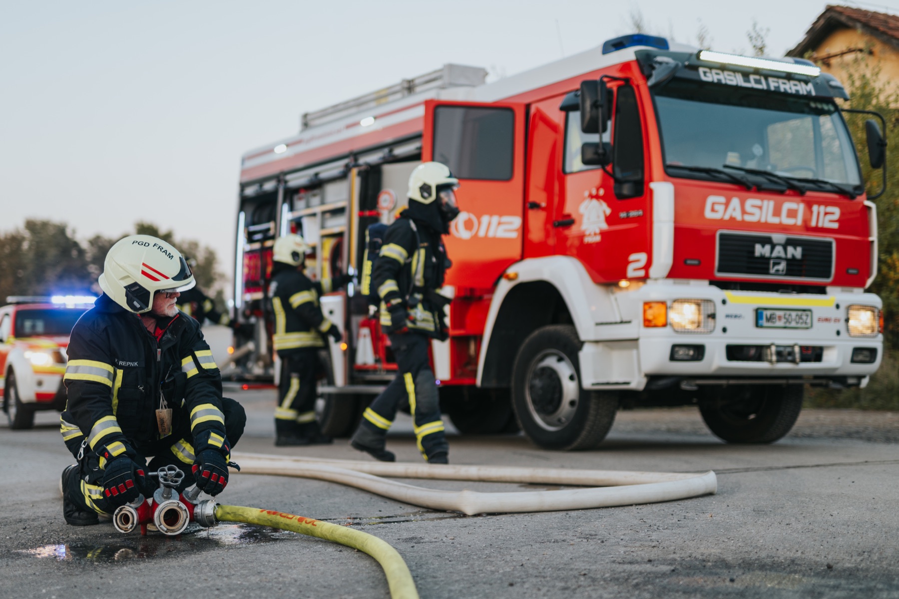 Gasilci PGD Fram na terenu